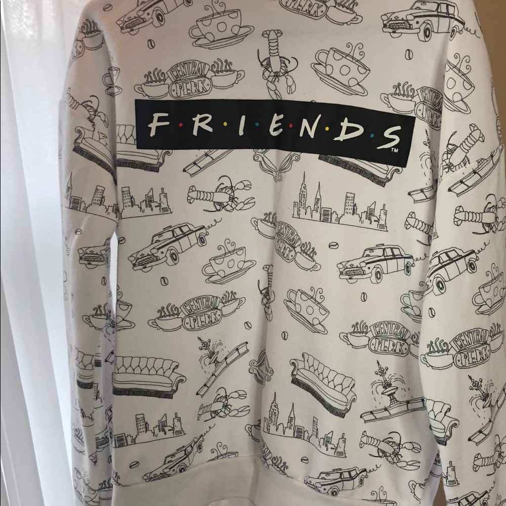 Crew neck, white FRIENDS sweater